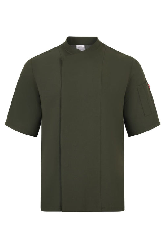 Veste de cuisine en microfibre avec dos Coolmax® à manches courtes