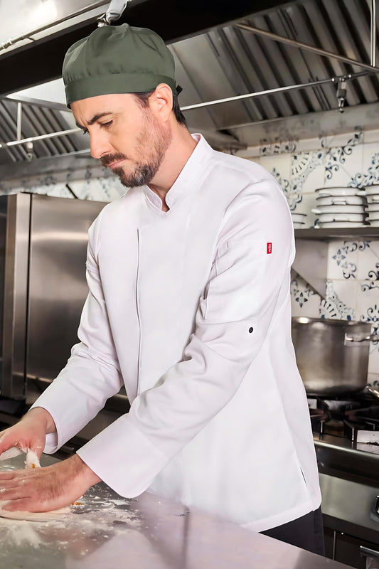 Veste de cuisine en microfibre avec dos Coolmax® manches longues