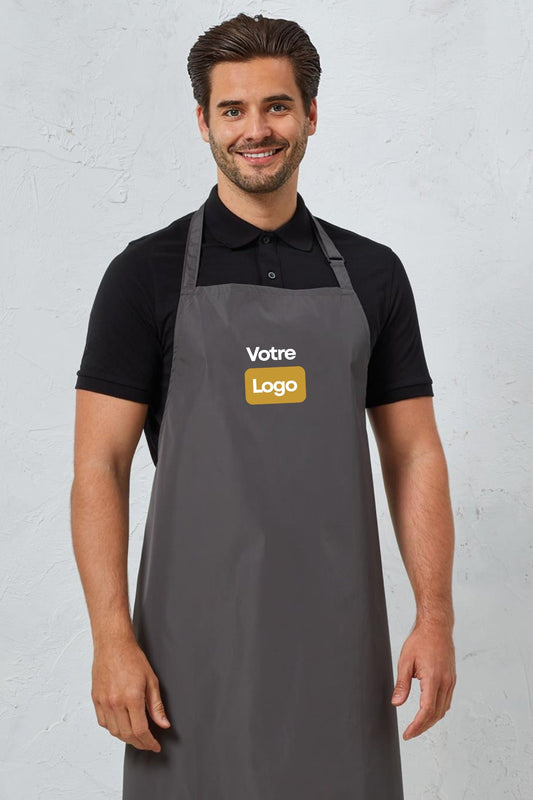 Tablier de cuisine imperméable personnalisé à bavette
