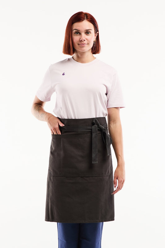 Tablier de cuisine court Flamme – 100% Coton Épais, signé Unichef