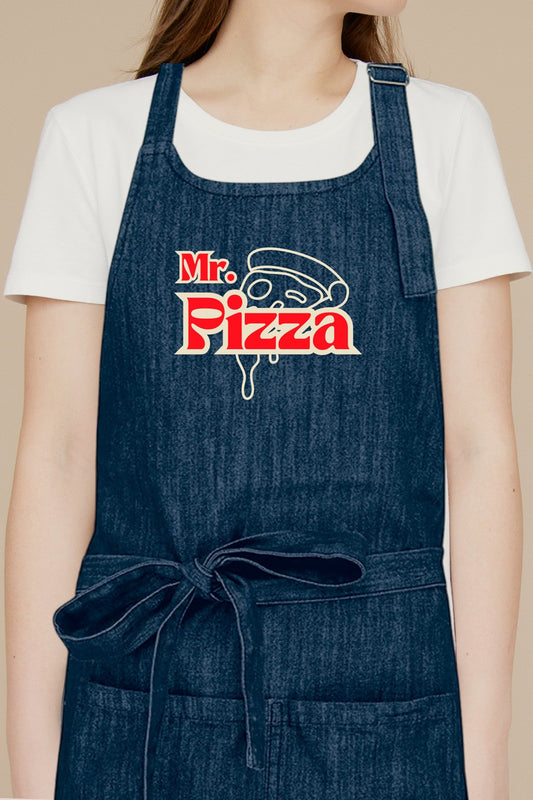 Tablier de cuisine personnalisé “Mr. Pizza”, imprimé
