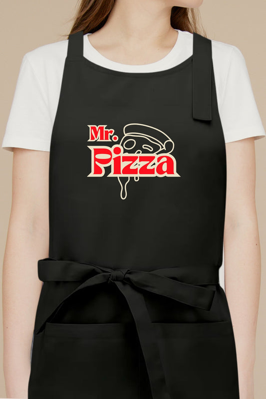 Tablier de cuisine personnalisé “Mr. Pizza”, imprimé