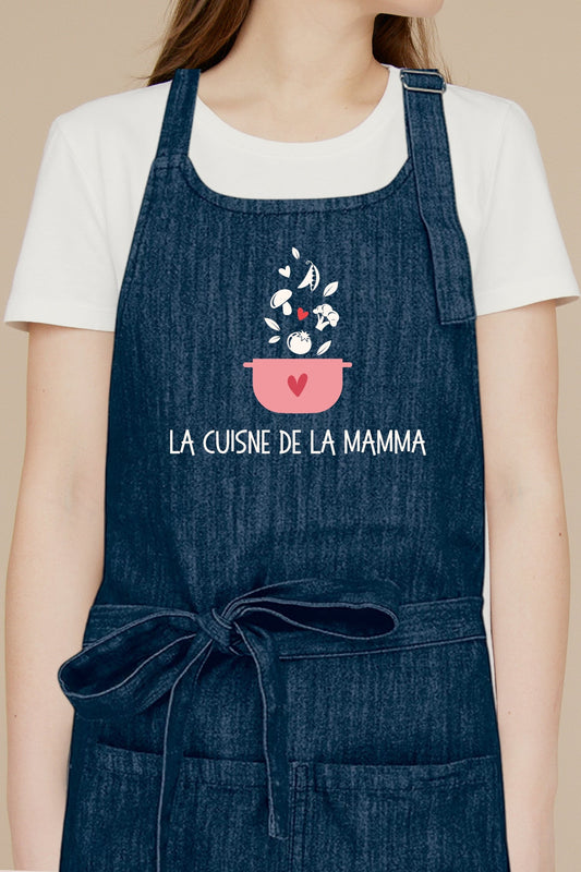 Tablier de cuisine personnalisé “La cuisine de la mamma”, imprimé